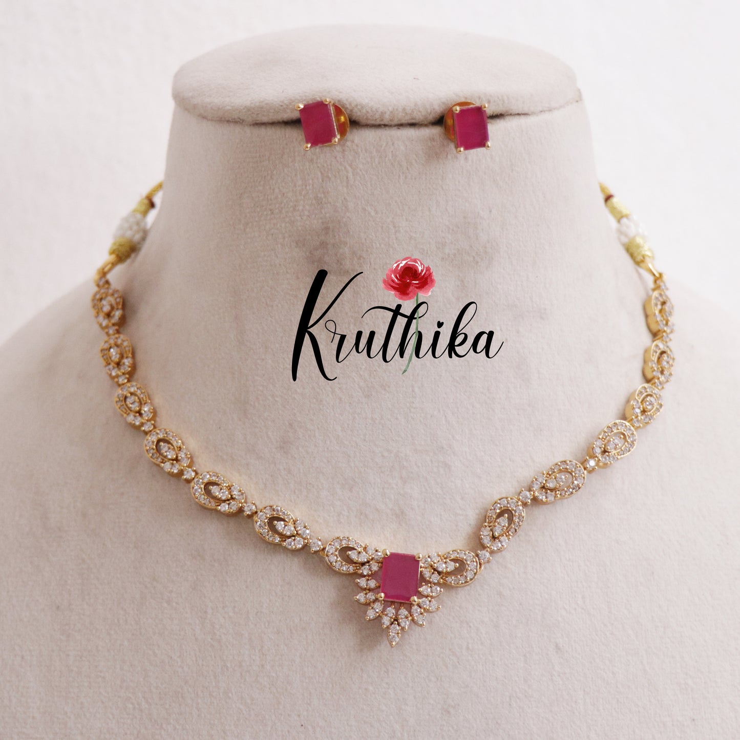 Simple CZ Sparkling Victorian Necklace NC2403