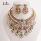 Royal moissanaite Kundan Jadau Lakshmi Jalebi pattern Necklace NC2419