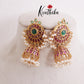 Elegant Kemp Jhumka with Pearls Drops E739