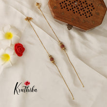 Pretty Antique Anklets with Red Stones -A20