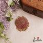 Classic Floral Peacock Motifs Kemp Jada Billa With Golden Bead Drops  J397