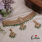 Royal Antique Jadau Bridal Choker with with Emerald Beads Drops NC2372
