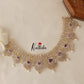 Beautiful AD/CZ Necklace-Purple NC1259