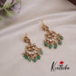 Royal Antique Jadau Bridal Choker with with Emerald Beads Drops NC2372