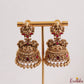 Premium Nagas Elephant Jadau Jhumkas with golden beads E1247