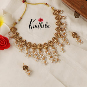 Pretty Antique Lakshmi Pearls Necklace NC1404