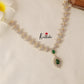 Pretty CZ/AD Necklace-Green NC1261