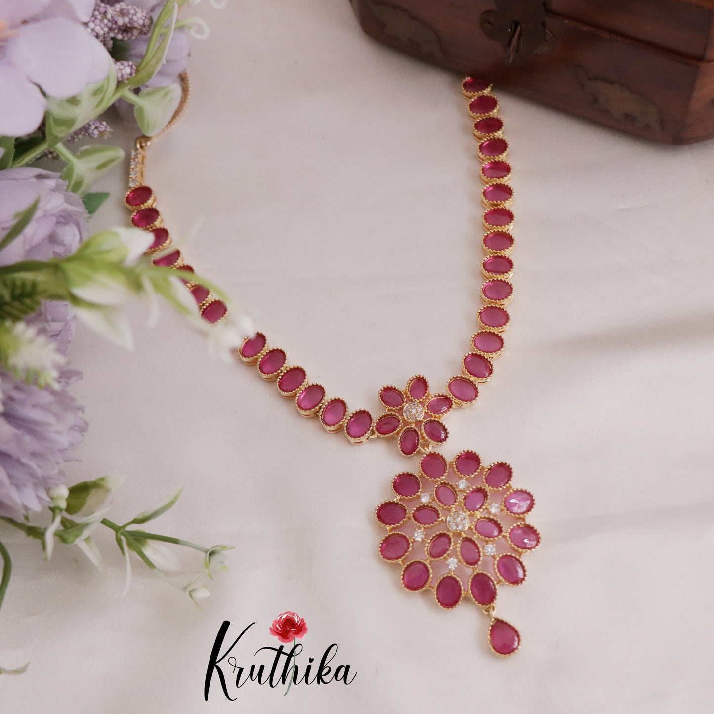 Trendy Jadau Floral Necklace NC2387 (Available in 2 Colours)