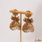 Premium Nagas Elephant Jadau Jhumkas with golden beads E1244