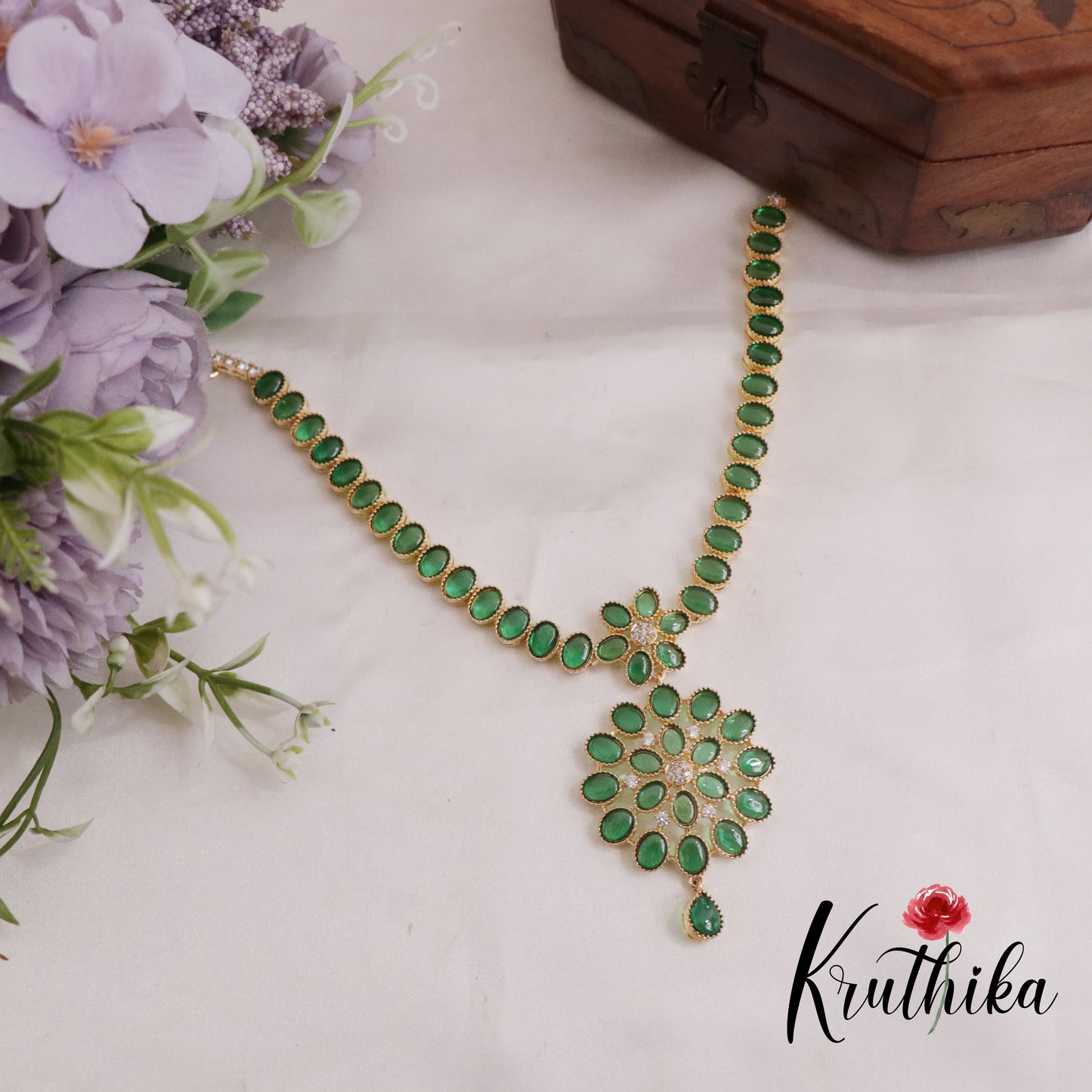 Trendy Jadau Floral Necklace NC2387 (Available in 2 Colours)