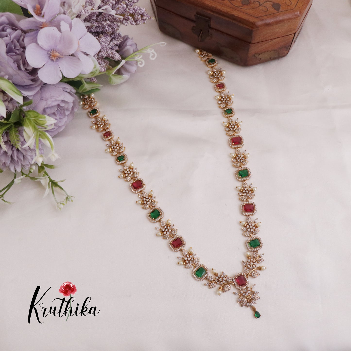 Pretty AD Flower Design Haaram LH1785 (Available in 3 Colours)