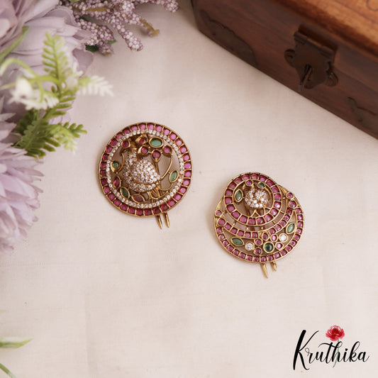 Pretty Peacock Motifs Chandra Surya Kemp Hair Ornaments J408