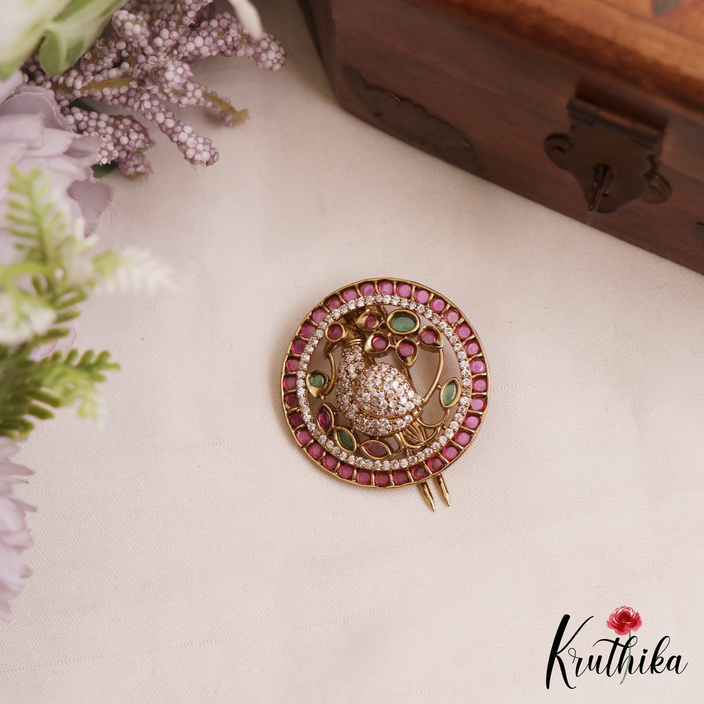 Pretty Peacock Motifs Chandra Surya Kemp Hair Ornaments J408