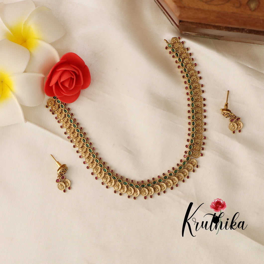 Pretty Lakshmi Kasu Necklace NC1688