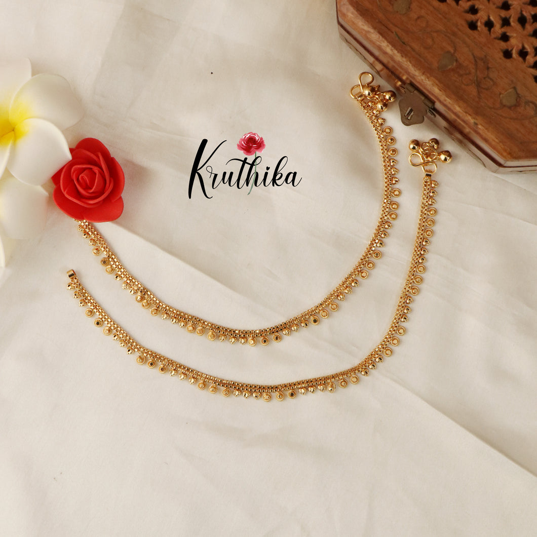 Simple Gold Anklets A37