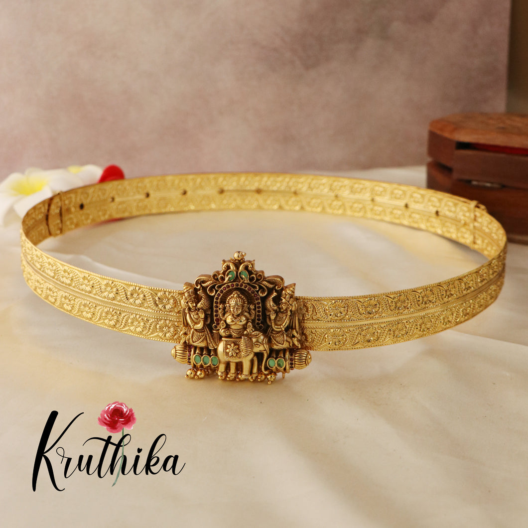 Beautiful Lakshmi Elephants Antique Hip Belt V177