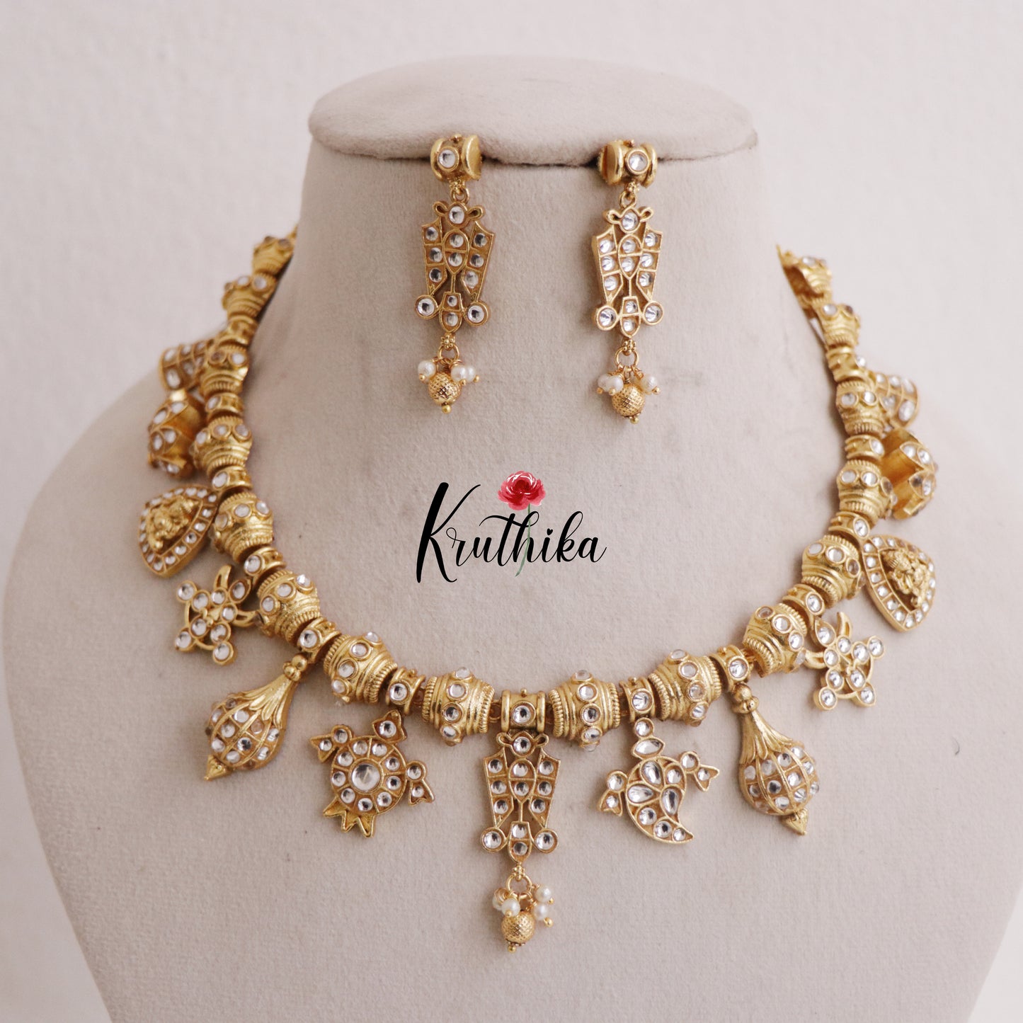 Royal Antique Kundan Charm Necklace Set NC2348