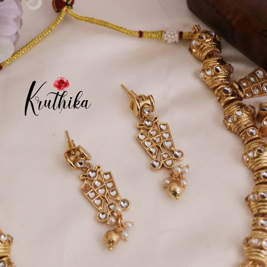 Royal Antique Kundan Charm Necklace Set NC2348