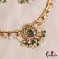 Elegant Peacock Motifs CZ Hasli Choker With Rice Pearl Drops NC3075 (Available In 2 Colors)