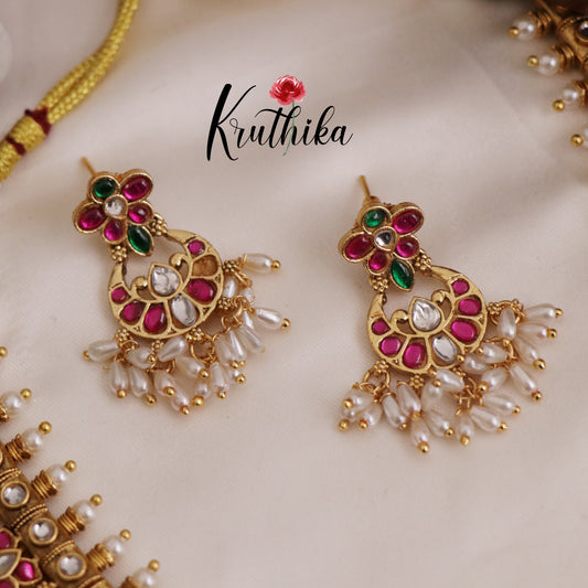Beautiful AD Guttaposalu Kundan Jadau Necklace NC2347