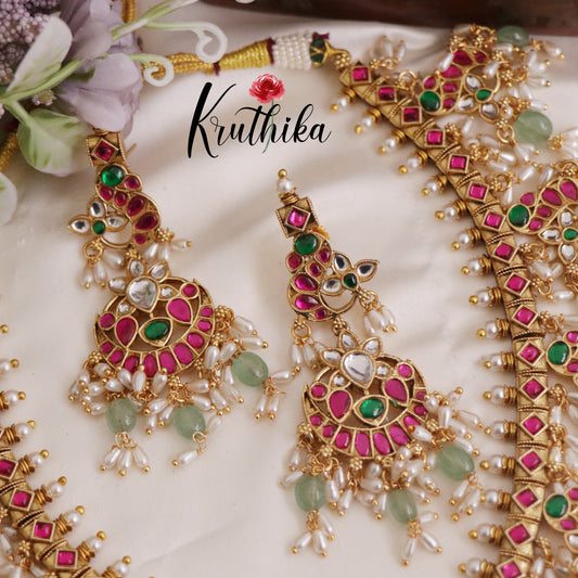 Beautiful Kundan Jadau Guttapusalu Necklace NC2353