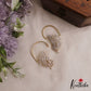 Elegant Teardrop Motifs Gold-Tone AD Ear Cuff E1176