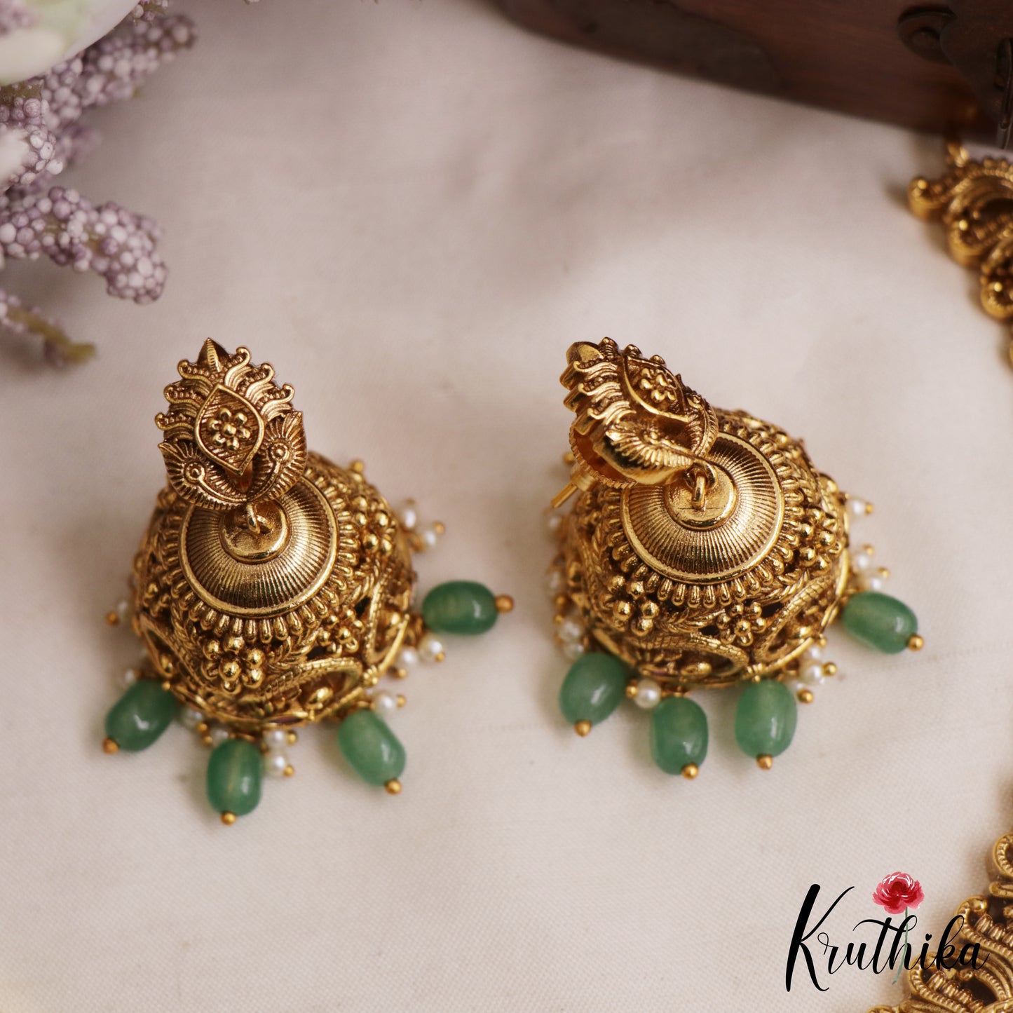 Stunning Antique Nagas Peacock Motifs Necklace NC3074