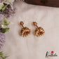 Elegant Antique Floral Motifs Jhumkas With Pearl Drops E1172