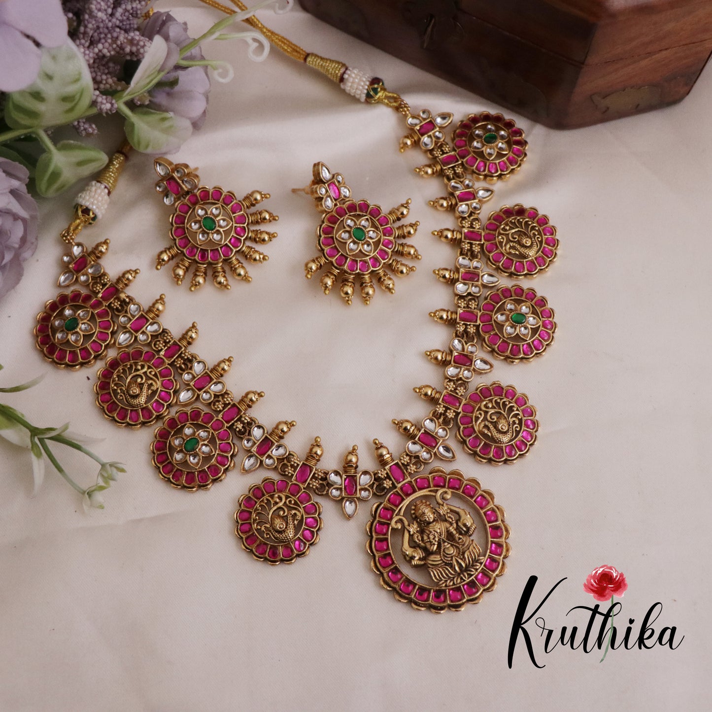 Elegant Kasu Lakshmi Jadau Necklace NC2354