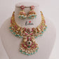 Beautiful Kundan Jadau Neckalce with Green Beads Drops Nc2355