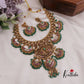 Elegant Budget Friendly Jadau Peacock with Green Beads Drop NC2385