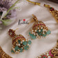 Beautiful Kundan Jadau Neckalce with Green Beads Drops Nc2355