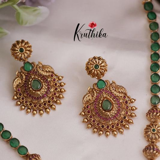 Elegant Floral and Peacock Necklace NC2392