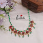 Trendy Emerald Beaded Two-in-One Reversible Floral Jadau Necklace with Beads Drops NC2382