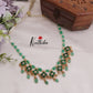 Trendy Emerald Beaded Two-in-One Reversible Floral Jadau Necklace with Beads Drops NC2382