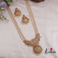 Elegant Three Layer Pearl Necklace with Floral Motif Pendant Drop NC2257