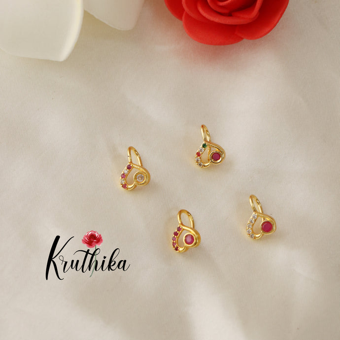 Pretty CZ Nose pin (clip on) Nath Nosepins N16 (Assorted colors)