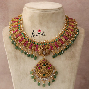 Grand Peacock Jadau Necklace NC1242