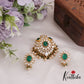 Trendy Peacock Jadau Pendant Set PS237