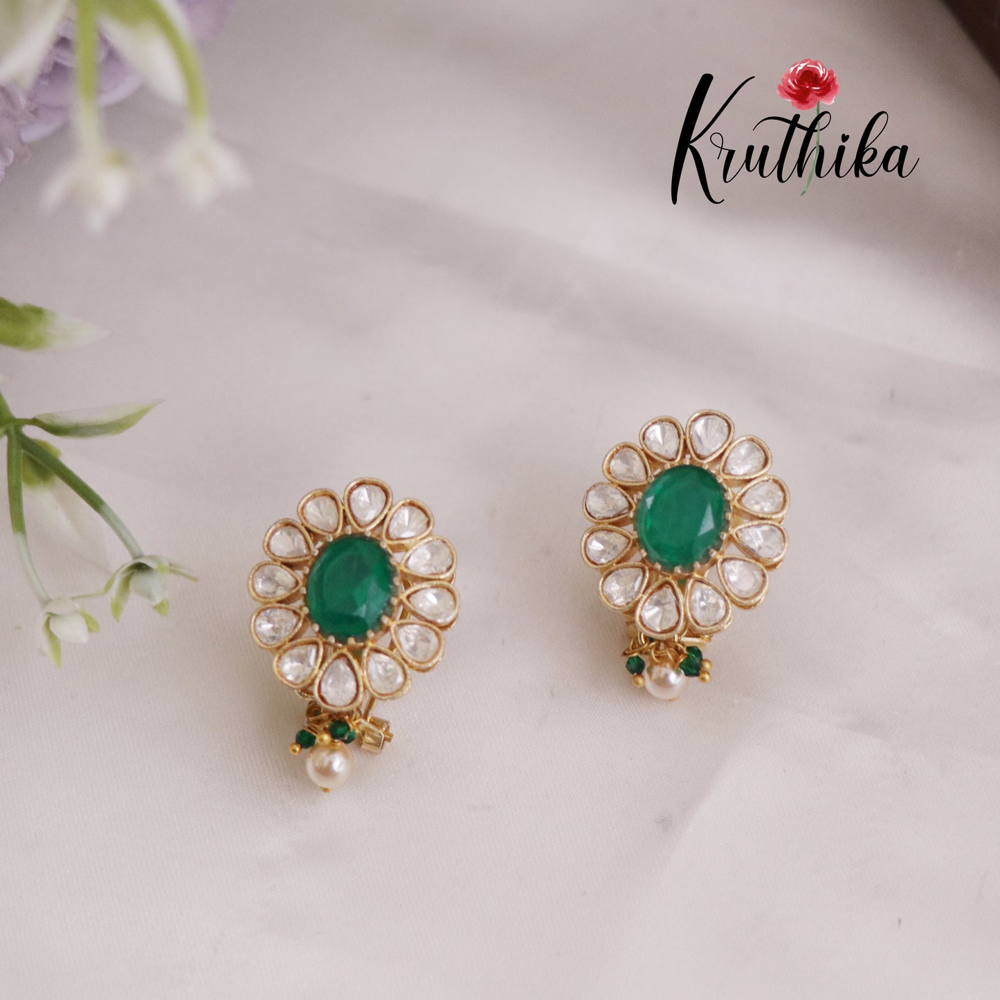 Trendy Peacock Jadau Pendant Set PS237