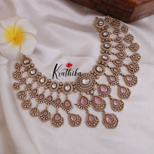 Grand AD/Victorian Necklace NC1821 with Pair of Earrings & Maang Tikka (Available in 6 Colours)