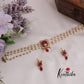Trendy CZ Victorian Pendant Pearls Choker NC2390 (Available in 2 Colours)