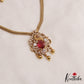Classic Peacock Motifs CZ Victorian Pendant Chain Set NC3068 (Available In 2 Colors)