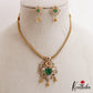 Classic Peacock Motifs CZ Victorian Pendant Chain Set NC3068 (Available In 2 Colors)