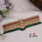 Pretty Jadau Choker with Green Beads Drops NC1984 (Available in 2 Colours)