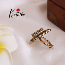 Premium Jadau/Mossanite Finger Ring R30 (Available in 2 Colours)