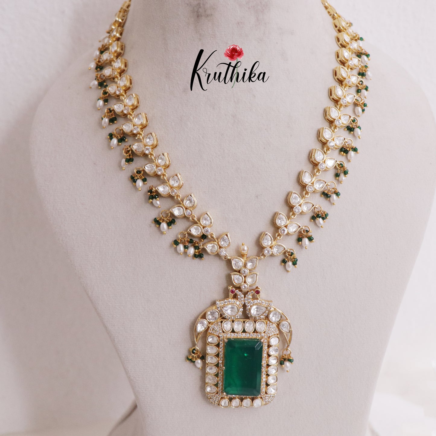 Royal AD Peacock Moissanite Haaram LH1992