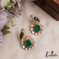 Gorgeous Parrot Motif Polki Victorian Stud Earrings E1099 (Available In 7 Colors)