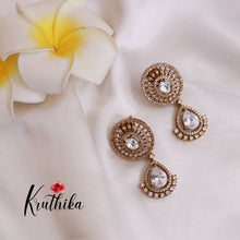 Grand AD/Victorian Necklace NC1821 with Pair of Earrings & Maang Tikka (Available in 6 Colours)