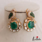 Gorgeous Parrot Motif Polki Victorian Stud Earrings E1099 (Available In 7 Colors)